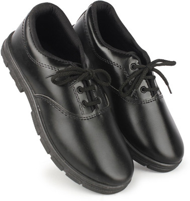 Monex Boys Lace Derby Shoes(Black, 8-9)