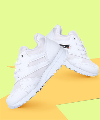 LIBERTY Boys Lace School Shoes(White, 5-5.5 Years)