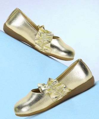 Toothless Girls Slip on Ballerinas(Gold)