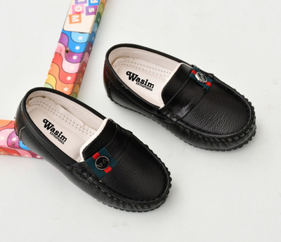 Wasim Enterprises Boys Slip on Loafers(Black)