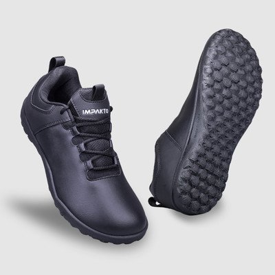 Impakto Boys Lace Running Shoes(Black)