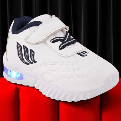 Prattle Foot Boys & Girls Velcro Sneakers(Blue, 4-4.5YR)