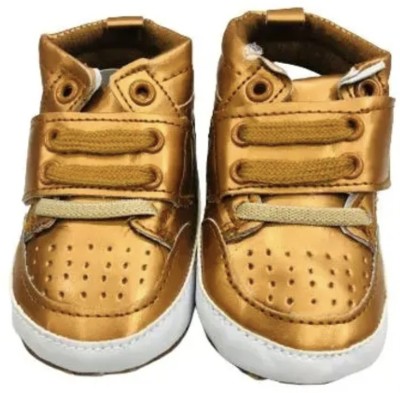 smilykid Boys & Girls Velcro Sneakers(Brown, 3 - 6 Months)