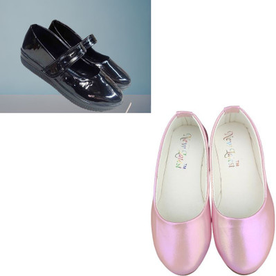 New latest Girls Slip on Ballerinas(Black, 9-10yr)