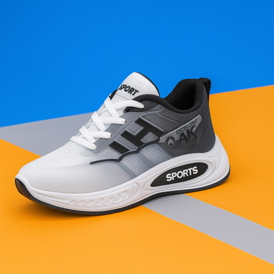 World Wear Footwear Boys Lace Running Shoes(Grey, 3.5-4 YEARS)