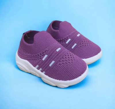 Muskan Boys & Girls Slip on Casual Boots(Purple, 0-6 Months)