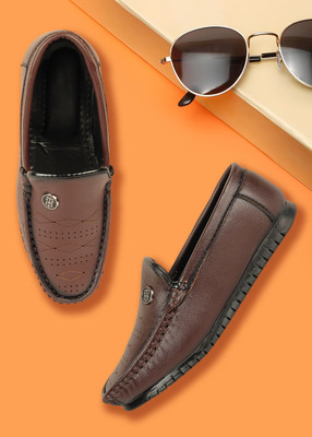 Freeplay Boys Slip on Loafers(Black, 4-4.5 Years)