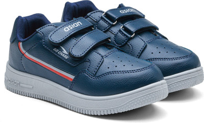 asian Boys Velcro Sneakers(Blue, 8-9 Years)