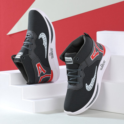 BIRDE Boys Lace Running Shoes(Grey, 11-11.5 YEARS)