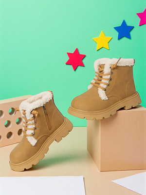 Truffle Collection Boys & Girls Zip Casual Boots(Brown, 9-10Y)