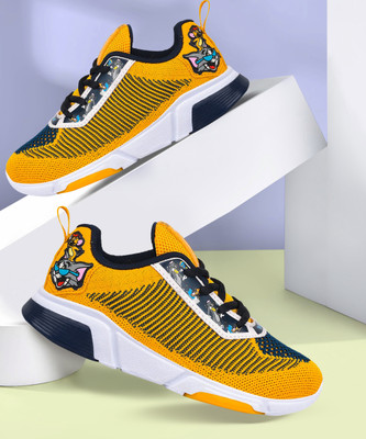 CAMPUS Tom & Jerry Boys & Girls Lace Running Shoes(Yellow, 4 - 5 Years)