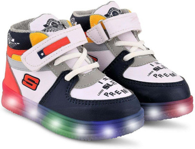 BALAKPLUS Boys & Girls Velcro Sneakers(Red, 3-3.5 Years)