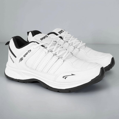 K' Footlance Boys Lace Running Shoes(White, 15 Years & Above)