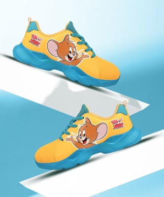 CAMPUS Tom & Jerry Boys & Girls Lace Running Shoes(Yellow, 7 - 8 Years)