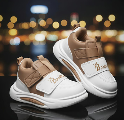 N2PRO Boys & Girls Velcro Sneakers(Brown, 2.5-3 YEARS)