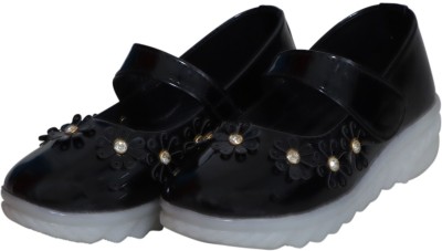 New Collection Girls Velcro Ballerinas(Black)