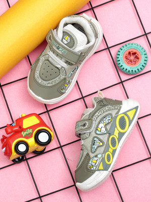TOMSY CHOICE Boys & Girls Velcro Running Shoes(Brown, 15-20 Months)