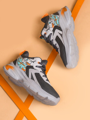 Abros Boys & Girls Lace Running Shoes(Grey, 7-7.5Y)