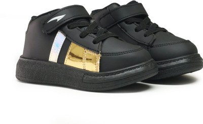 asian Boys & Girls Lace Running Shoes(Black, 2-2.5 Years)