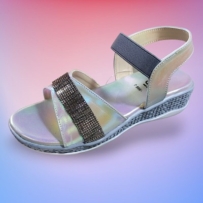 saigi Girls Slip on Ballerinas(Grey, 7.5-8 years)