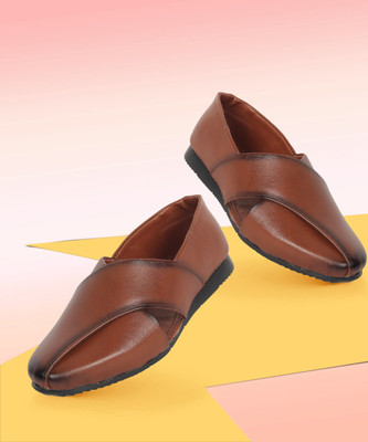 Freeplay Boys Slip on Loafers(Brown, 7.5-8 Years)