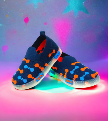 Coolz Boys & Girls Slip on LED Shoes(Dark Blue, 3-3.5 YEARS)