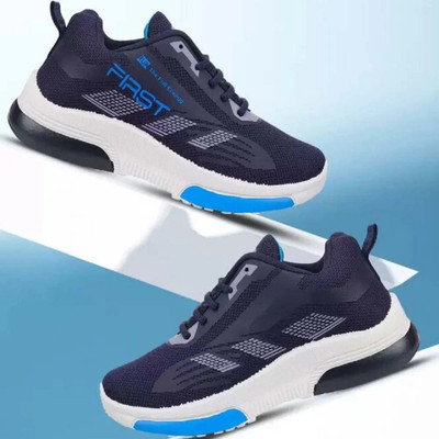 ABLESTEP Boys Lace Running Shoes(Blue, 7.5-8 Year)