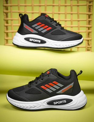 Crazyly Boys & Girls Lace Sneakers(Black, 6-7 Years)