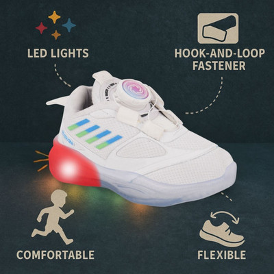 JOSMOS Boys & Girls Lace Walking Shoes(White, 2.5-3 YEARS)