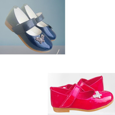 New latest Girls Velcro Ballerinas(Multicolor, 9-10yr)