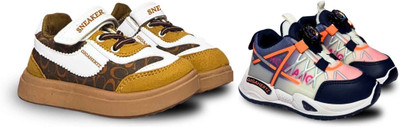 gigahertz Boys & Girls Velcro Sneakers(Tan)