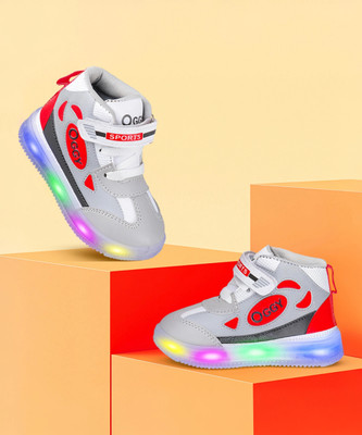 Crazyly Boys & Girls Velcro Sneakers(Grey, 2.5-3 Years)