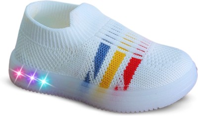 Muskan Boys Slip on Sneakers(White)