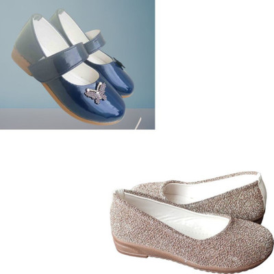 New latest Girls Slip on Ballerinas(Blue, 9-10yr)