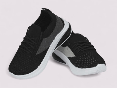 Miss & Chief Boys Lace Running Shoes(Black, 7.5 - 8 Years)