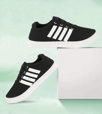 Axter Boys Lace Sneakers(Black, 5.5-6 Years)