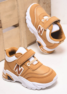 kats Boys Velcro Sneakers(Beige, 3-3.5 YEARS)