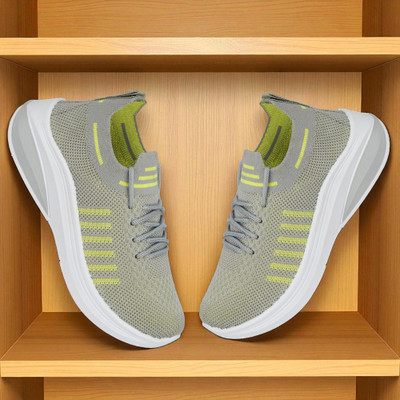 Miss & Chief Boys Lace Sneakers(Grey, 8.5 - 9 Years)