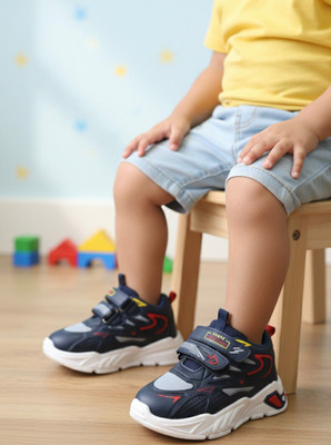 Deals4you Boys & Girls Velcro Sneakers(Tan, 3-3.5 Years)