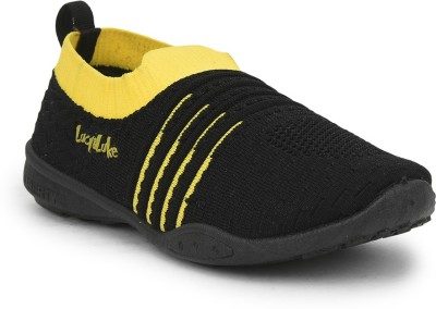 LIBERTY Boys & Girls Slip on Walking Shoes(Black, 7.5-8)