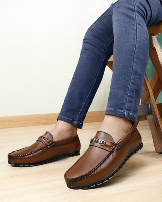 kbhub Loafers For Men(Tan , 9)