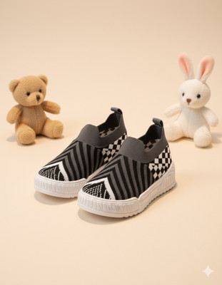 JOSMOS Boys Slip on Sneakers(Grey, 9-12 Months)