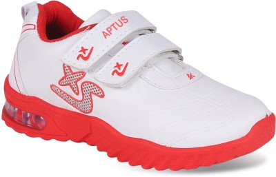 APTUS Boys Velcro Sneakers(White)