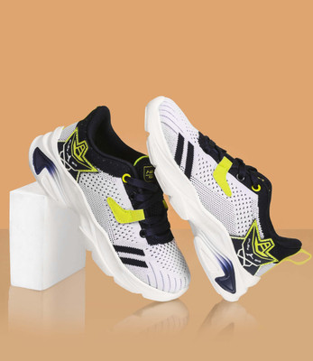 Abros Boys Lace Running Shoes(White, 2-2.5Y)