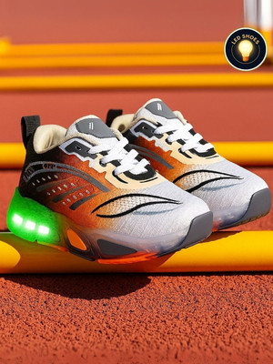 jootiyapa Boys & Girls Lace Walking Shoes(Orange, 7.5-8 YEARS)