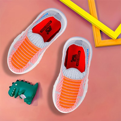 Axter Boys & Girls Slip on Sneakers(Orange)