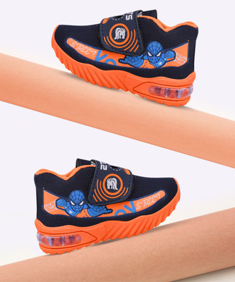 Firstcliq Spiderman Boys & Girls Velcro Running Shoes(Orange, 2 to 2.5 year)