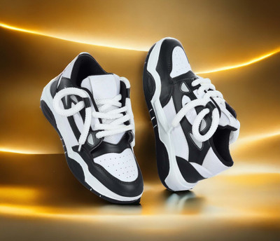 STREETLOOK Boys & Girls Lace Sneakers(Black, 11-12)