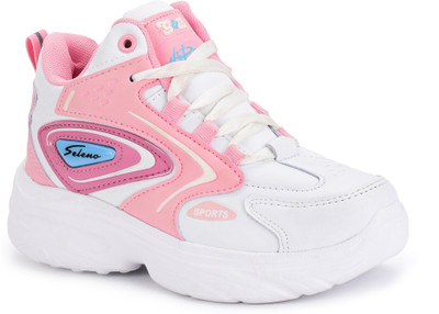 G&D Boys & Girls Lace Running Shoes(Pink, 9-10 Years)