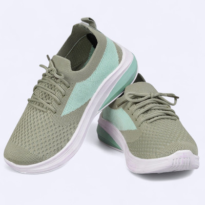 Free Kicks Boys Lace Running Shoes(Light Green, 10.5 - 11 Years)